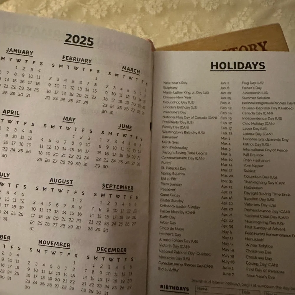 2025-2026 Two Year Planner Calendar Pocket Planner 6 x 4 Floral